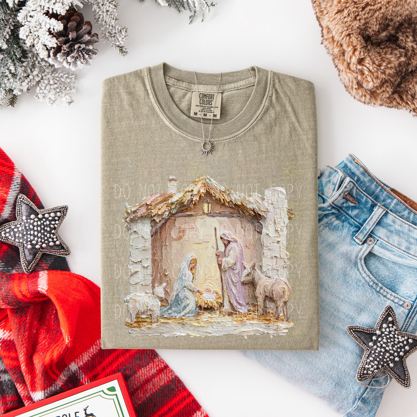 COMPLETED - Painted Pastel Nativity Scene