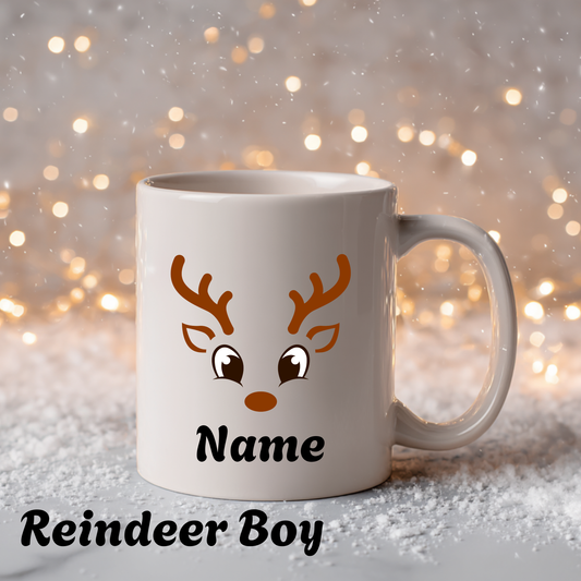 Personalized Reindeer Coffee Cup
