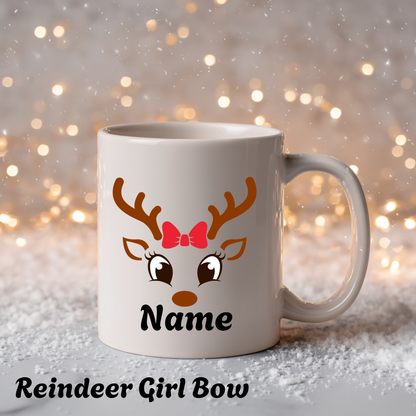 Personalized Reindeer Coffee Cup