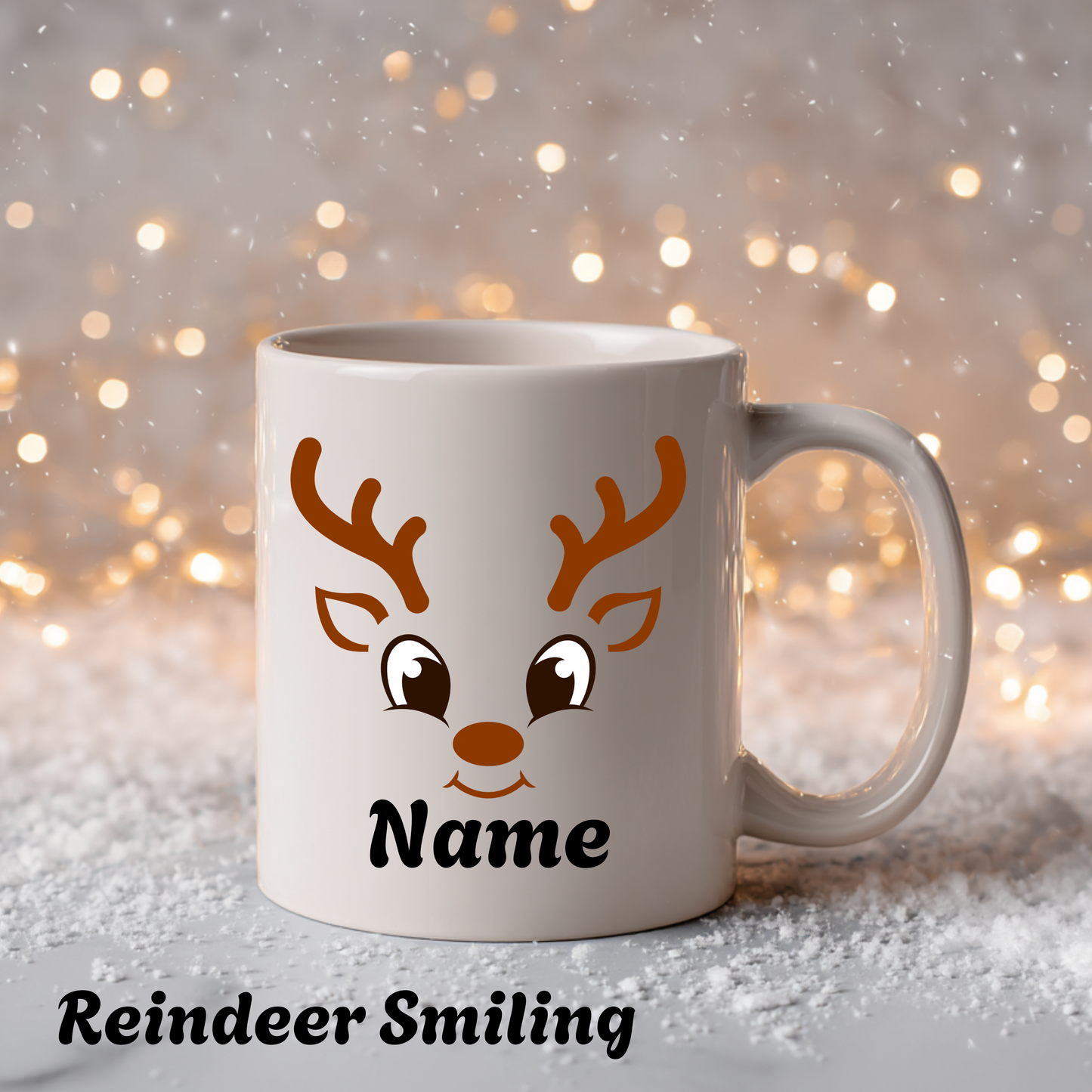 Personalized Reindeer Coffee Cup