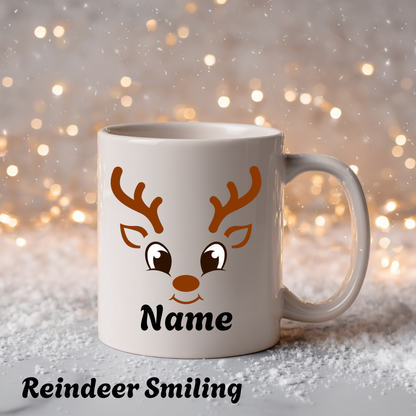 Personalized Reindeer Coffee Cup