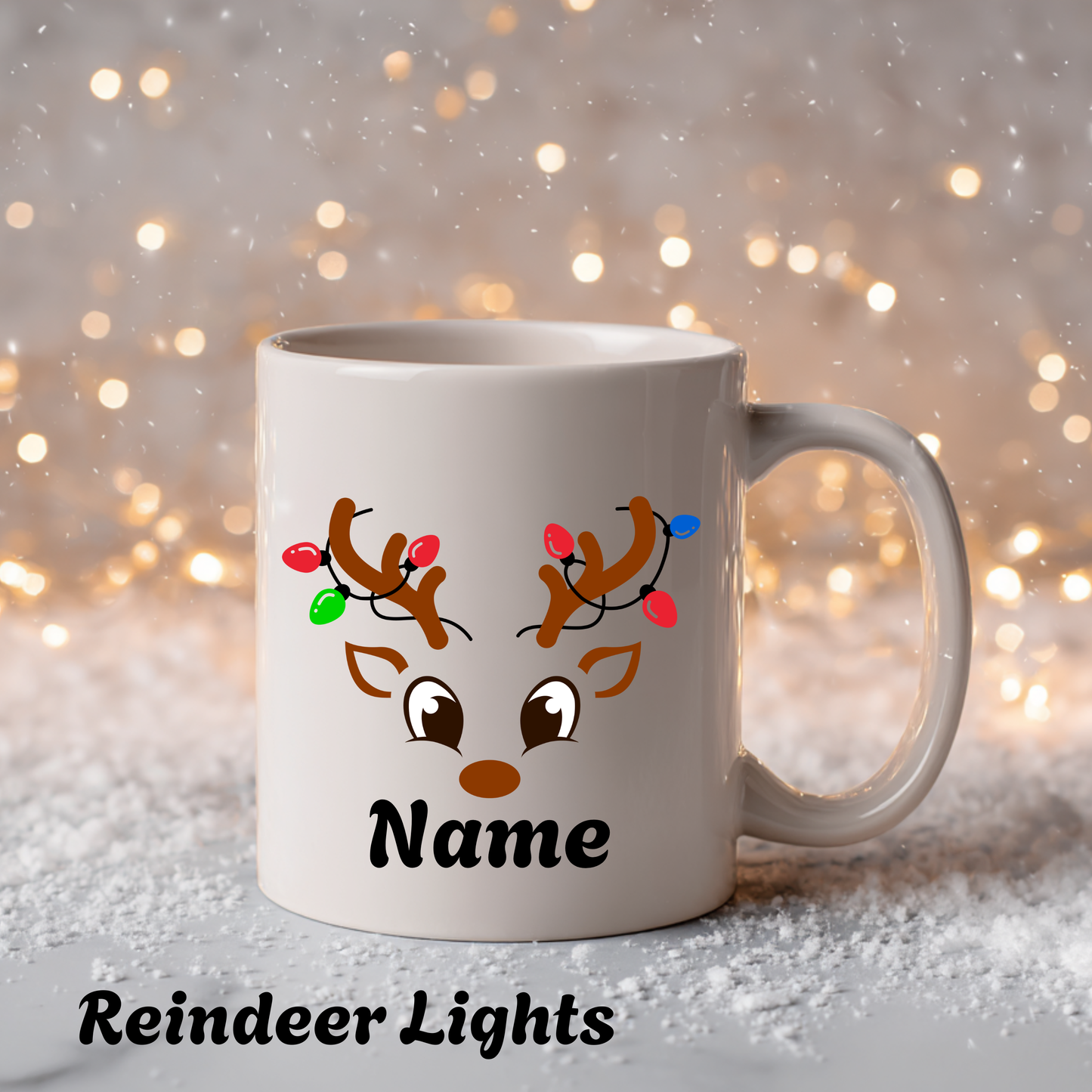 Personalized Reindeer Coffee Cup