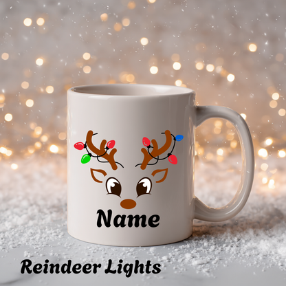 Personalized Reindeer Coffee Cup