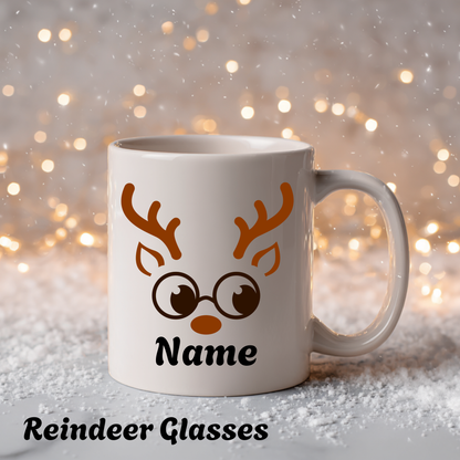 Personalized Reindeer Coffee Cup