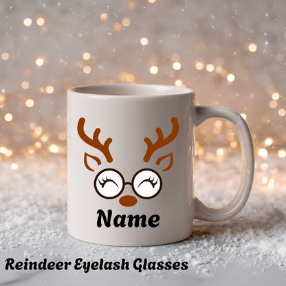 Personalized Reindeer Coffee Cup