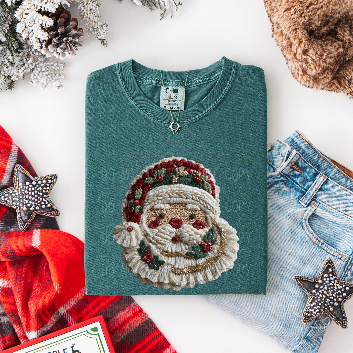 COMPLETED - Patch And Yarn Look Santa With Holly And Berries