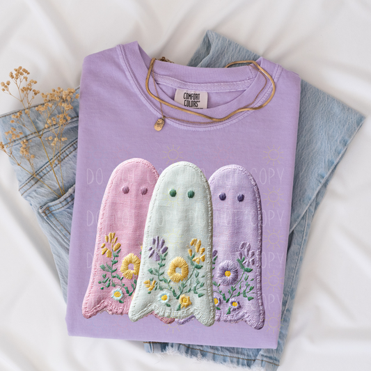 COMPLETED - Patchwork Pastel Floral Ghosts