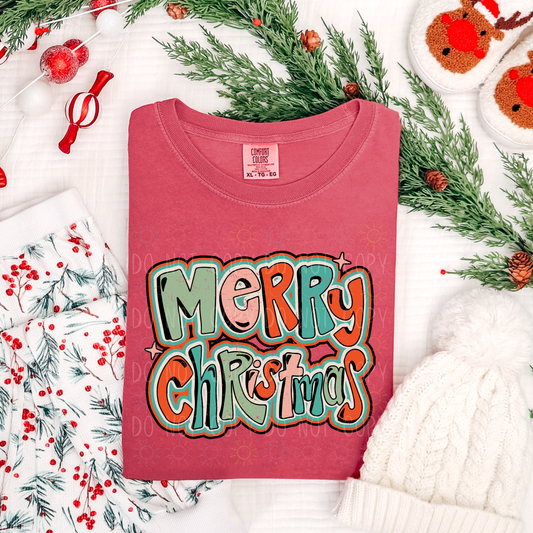 COMPLETED - Retro Grunge Merry Christmas