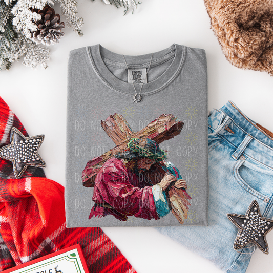 COMPLETED - Painted Jesus Cross