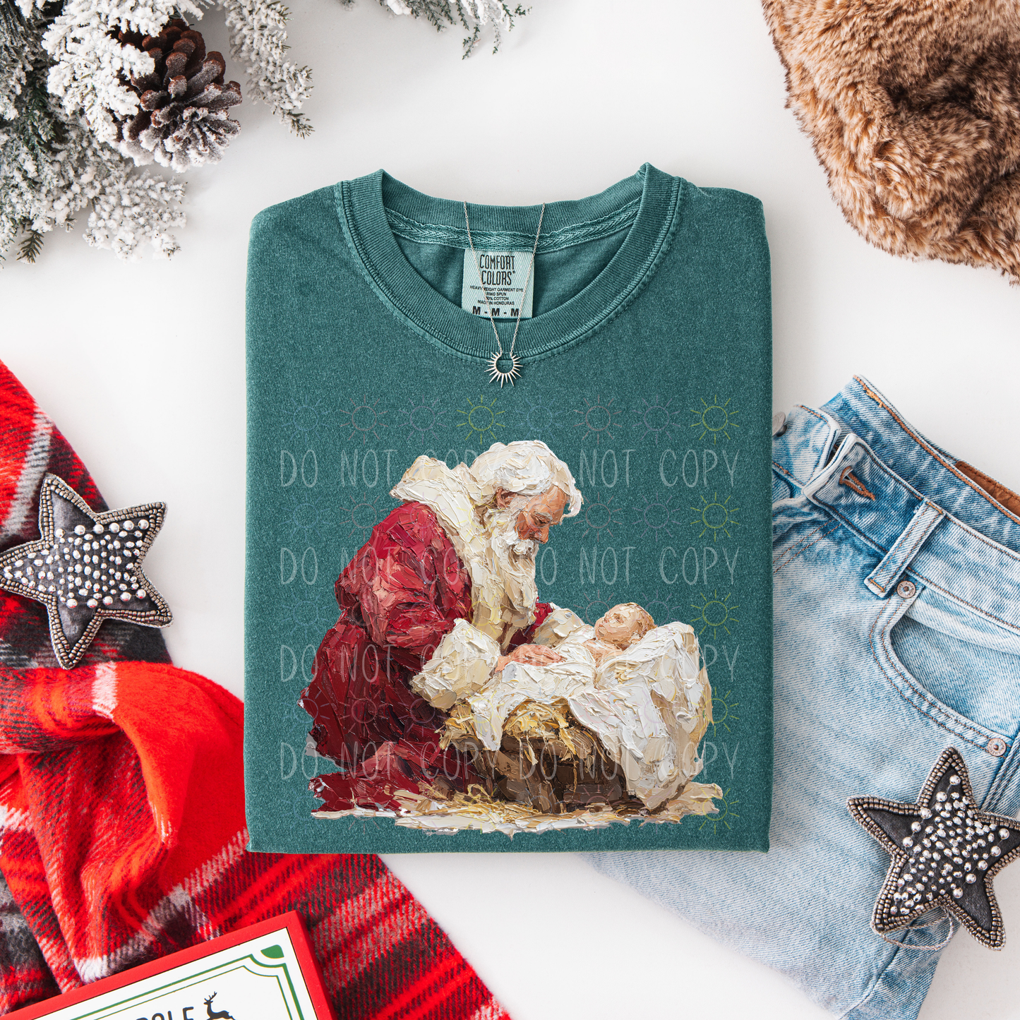 COMPLETED - Painted Santa Manger