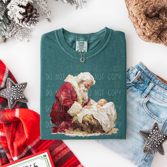 COMPLETED - Painted Santa Manger