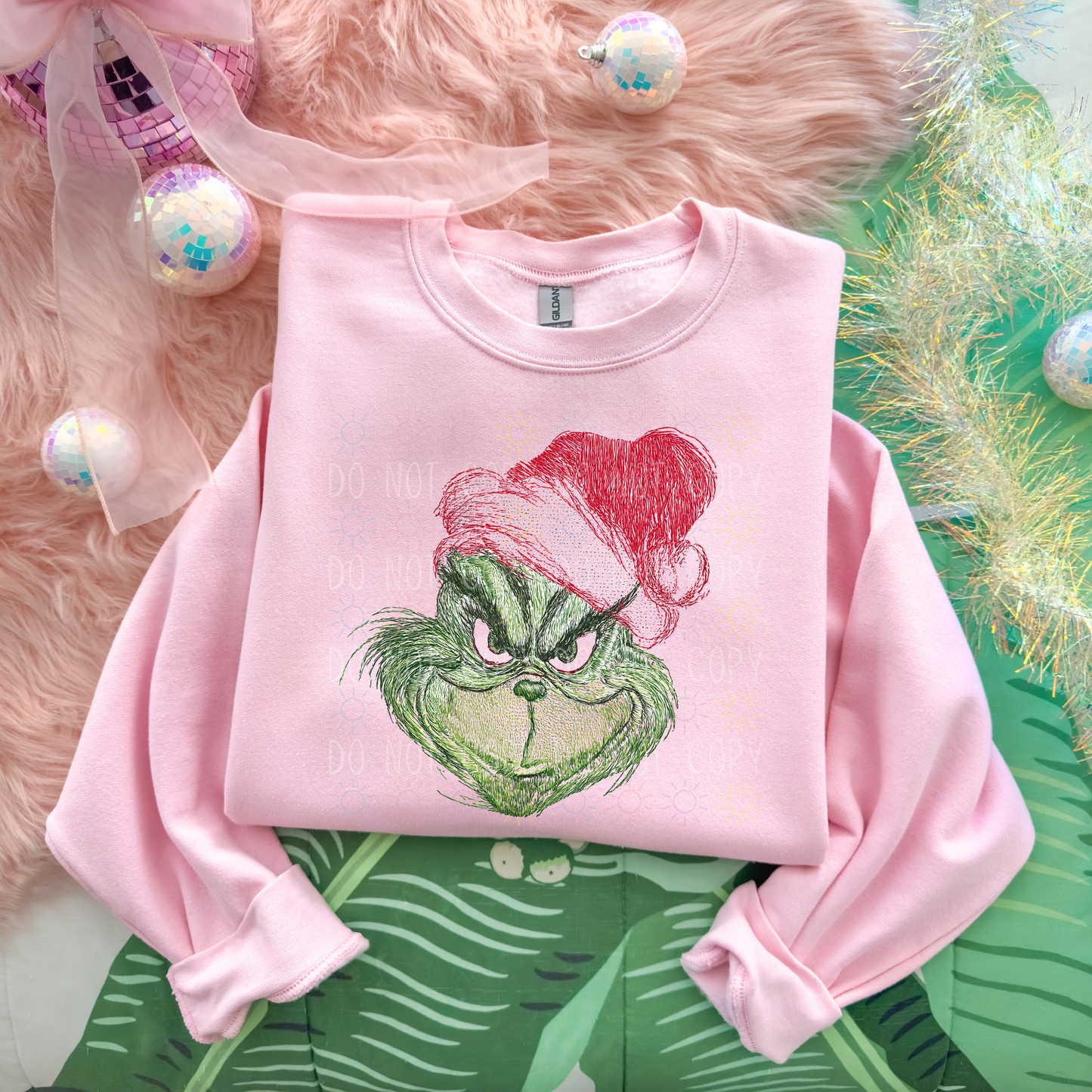 COMPLETED - Drawn Green Face Crewneck