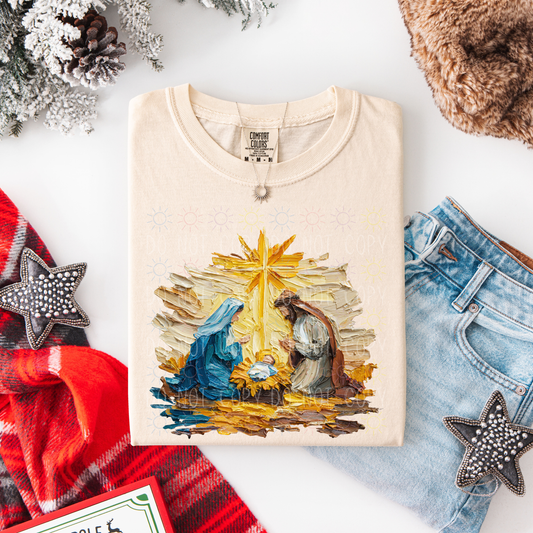 COMPLETED - Painted Bright Nativity Scene