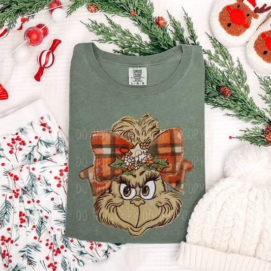 COMPLETED - Plaid Bow Face