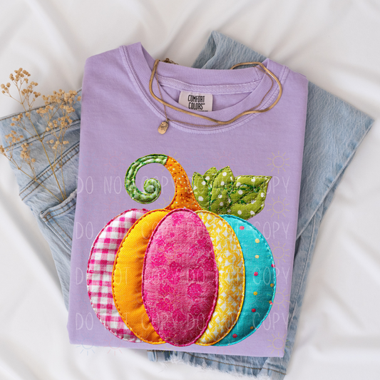 COMPLETED - Colorful Patchwork Pumpkin